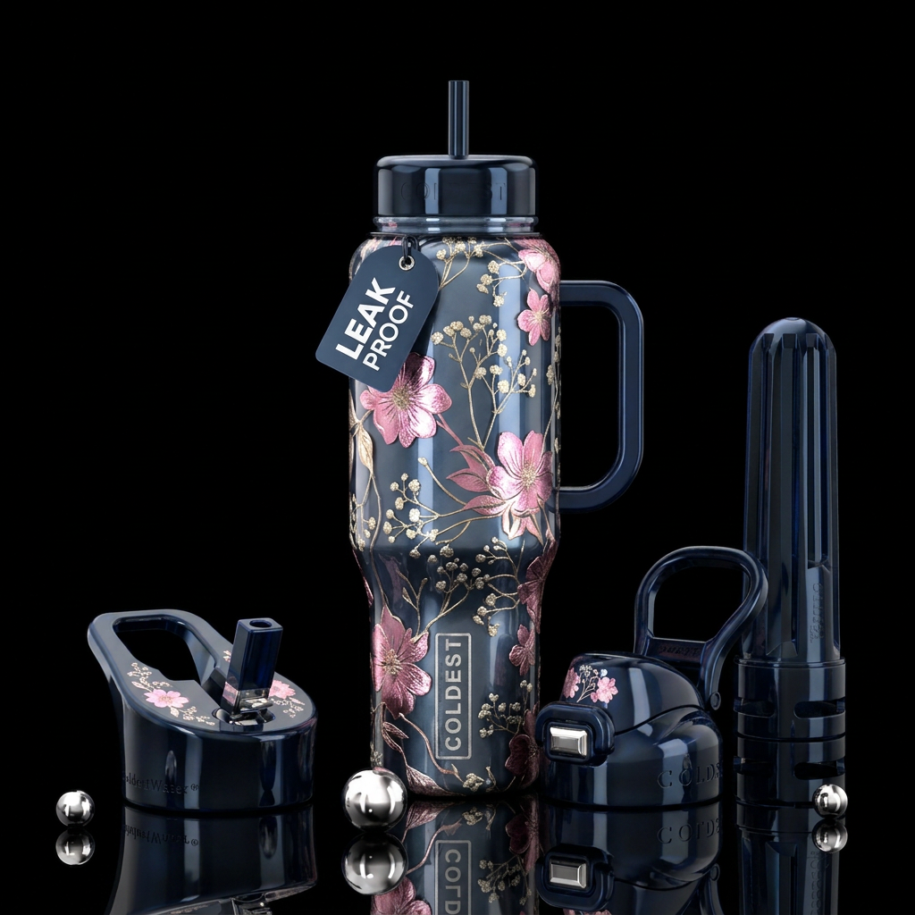 Pretty in pink water bottle design