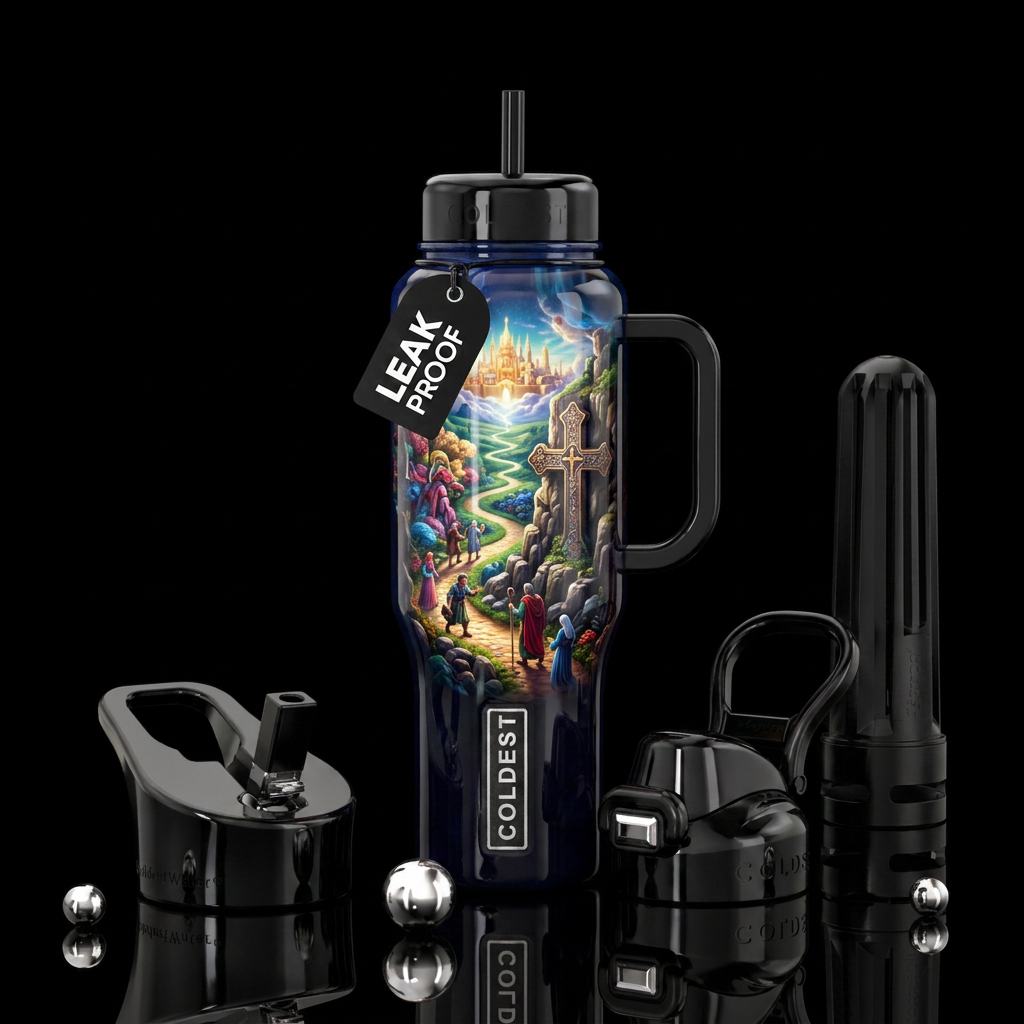 The narrow path water bottle design