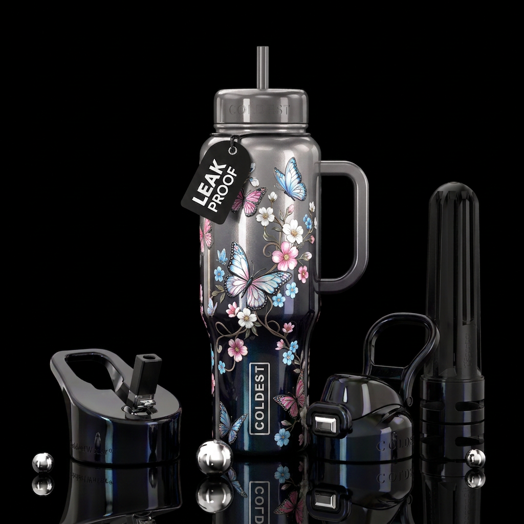 Butterfly bliss water bottle design