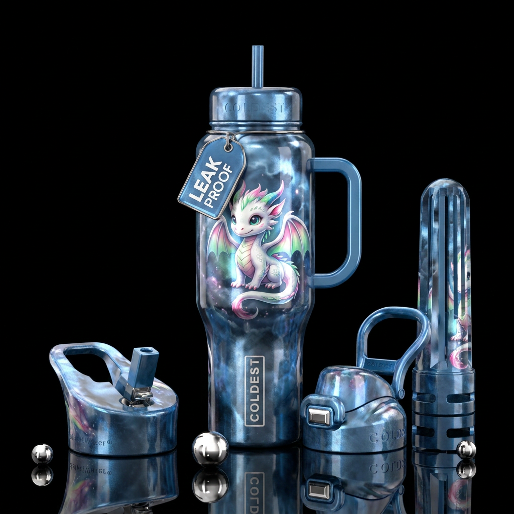 Baby dragon water bottle design