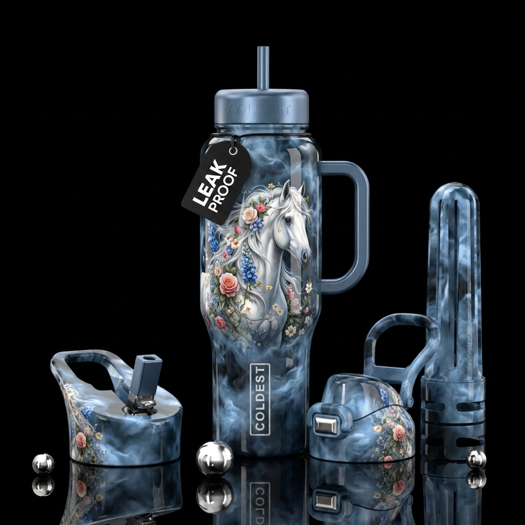 Beautiful horse water bottle design