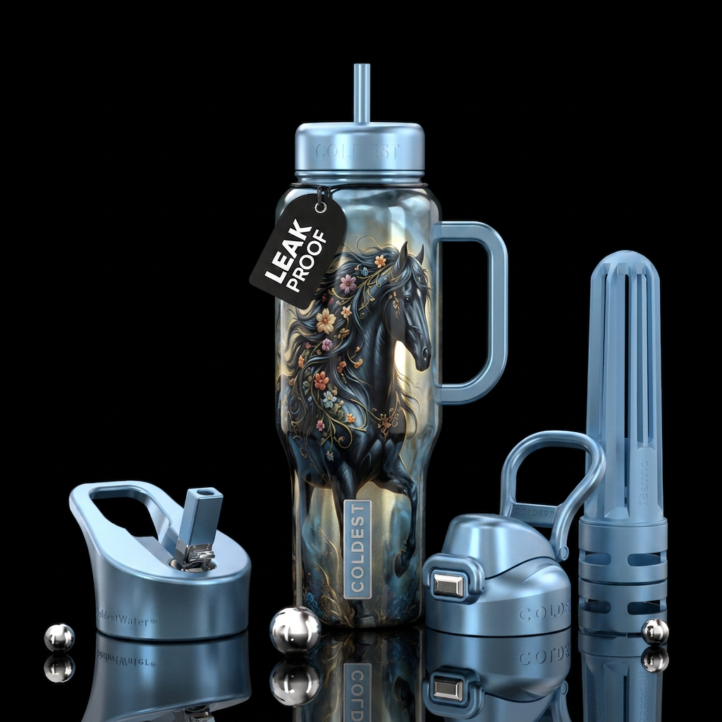 Beautiful black beauty water bottle design