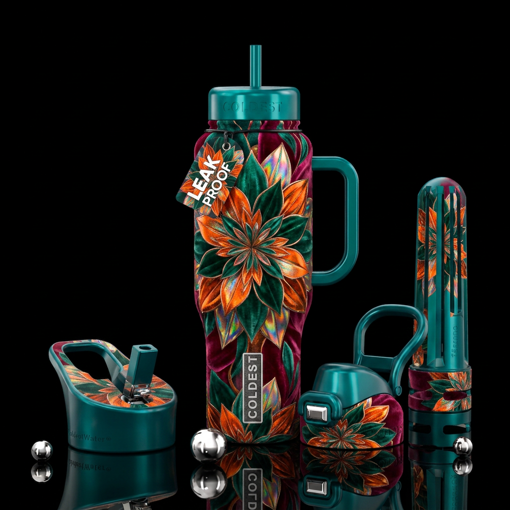 Starburst water bottle design