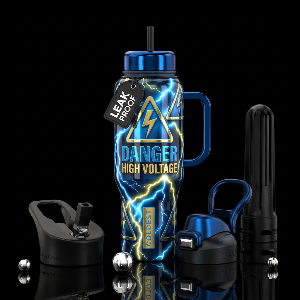 Danger water bottle design