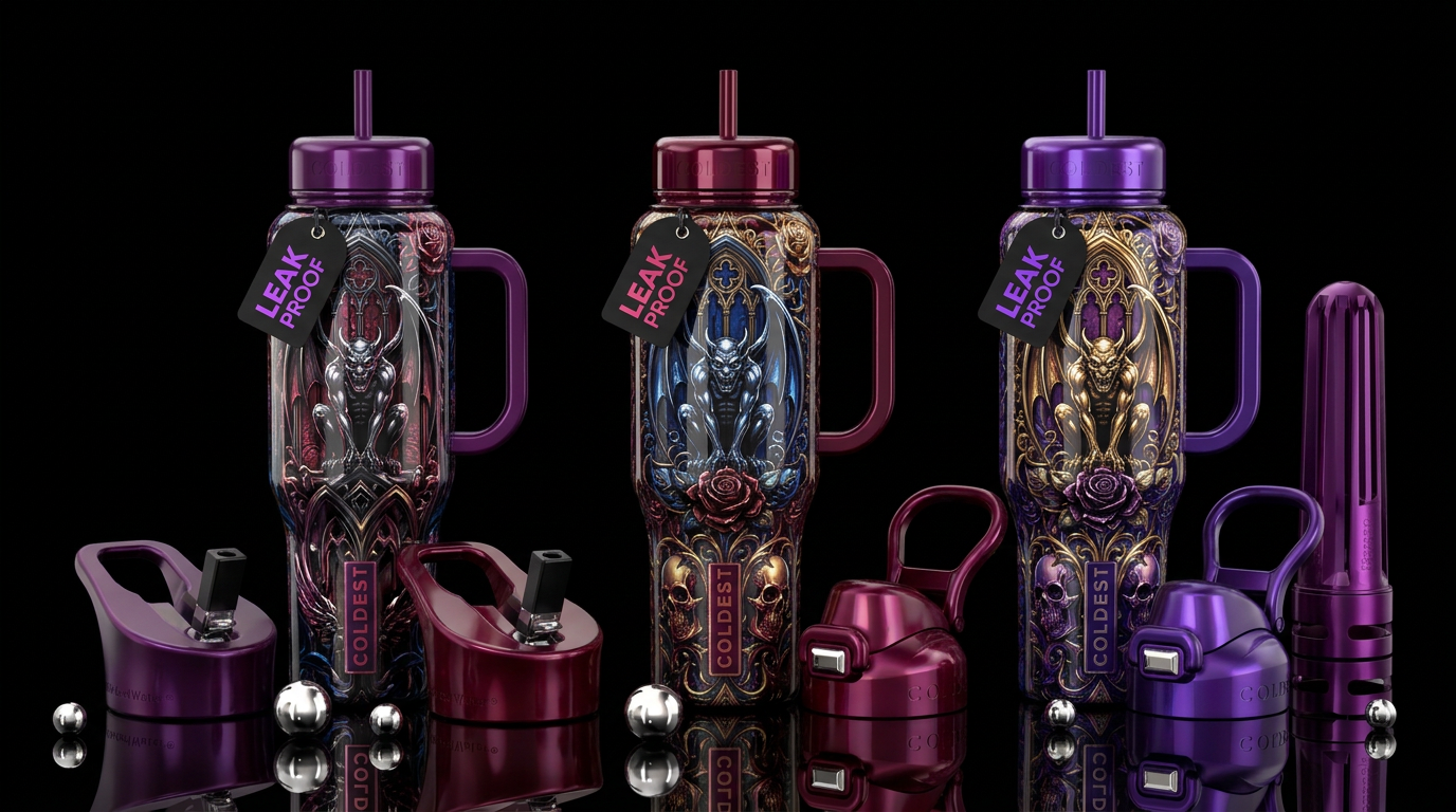 Gothic water bottle design