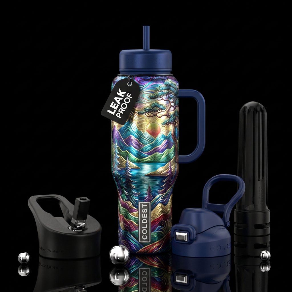 Peaceful beauty water bottle design