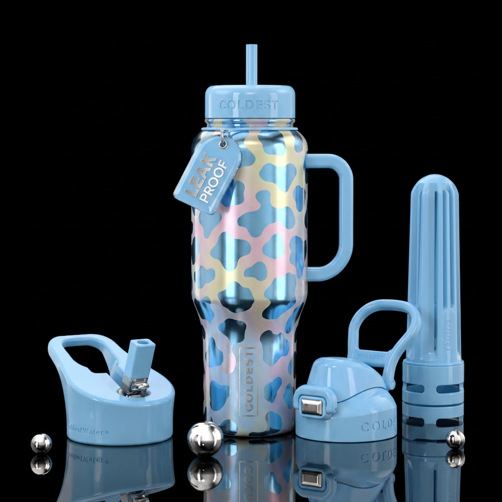 Easter moooo fun water bottle design