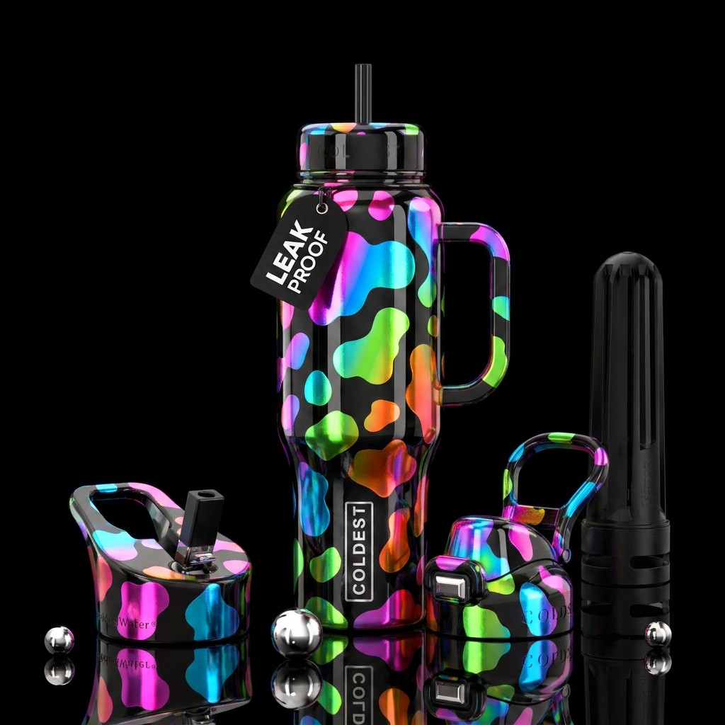 Candy cow water bottle design