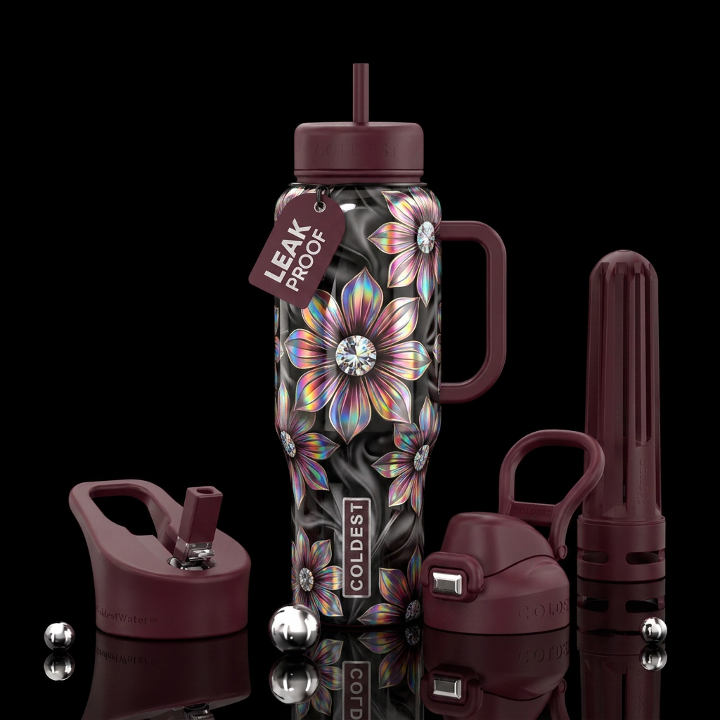 Smoke n flowers water bottle design