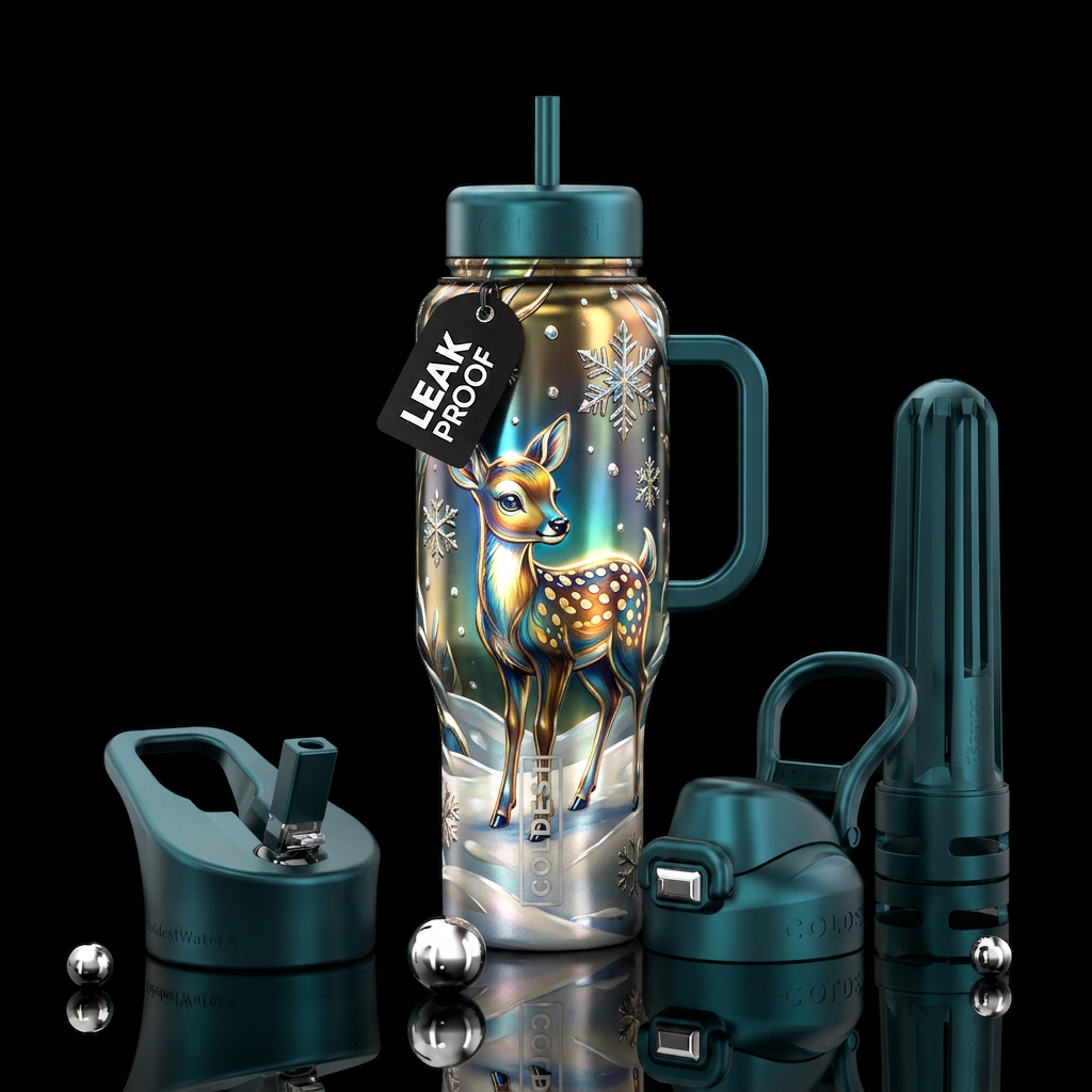 Sweet baby deer water bottle design