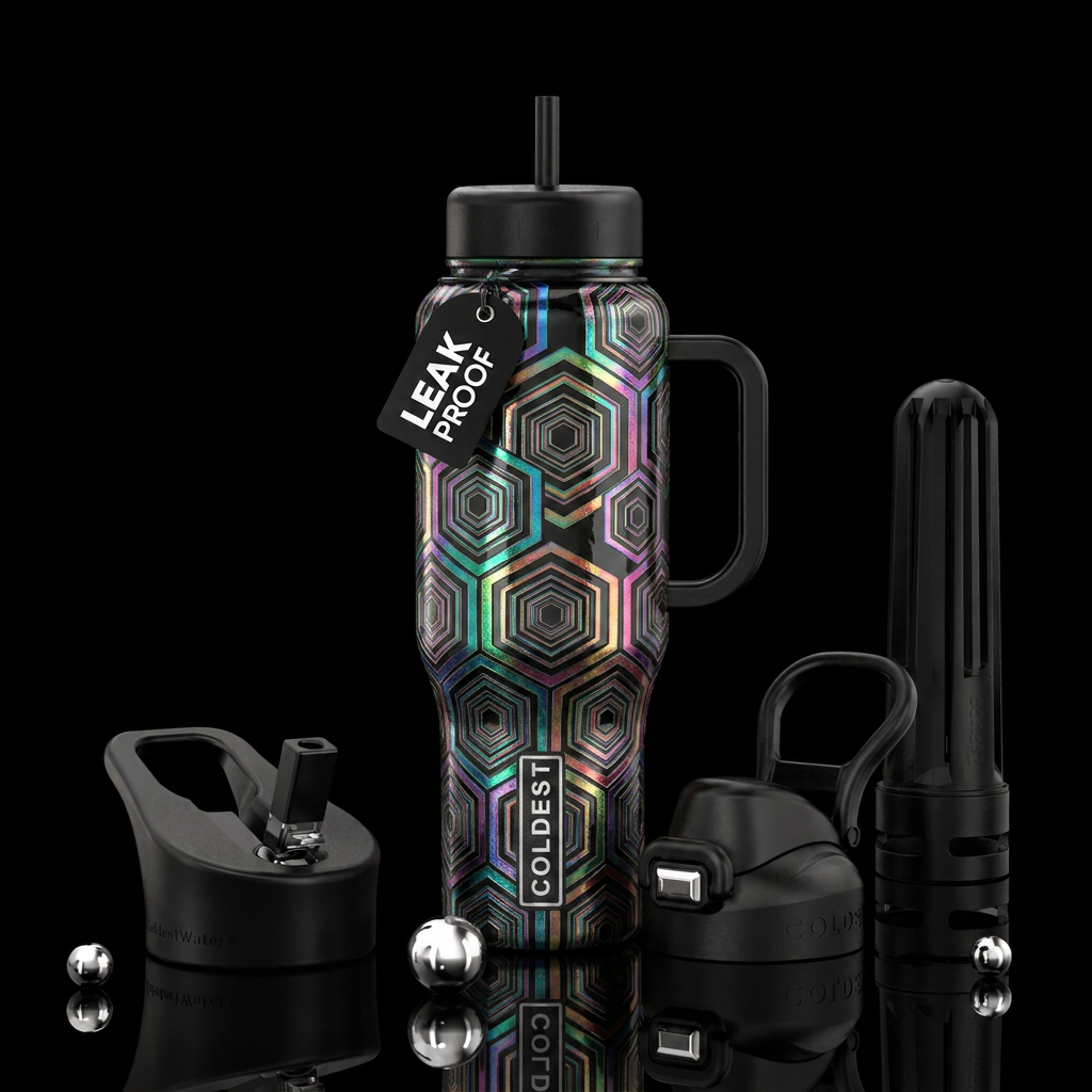 Hexagons water bottle design