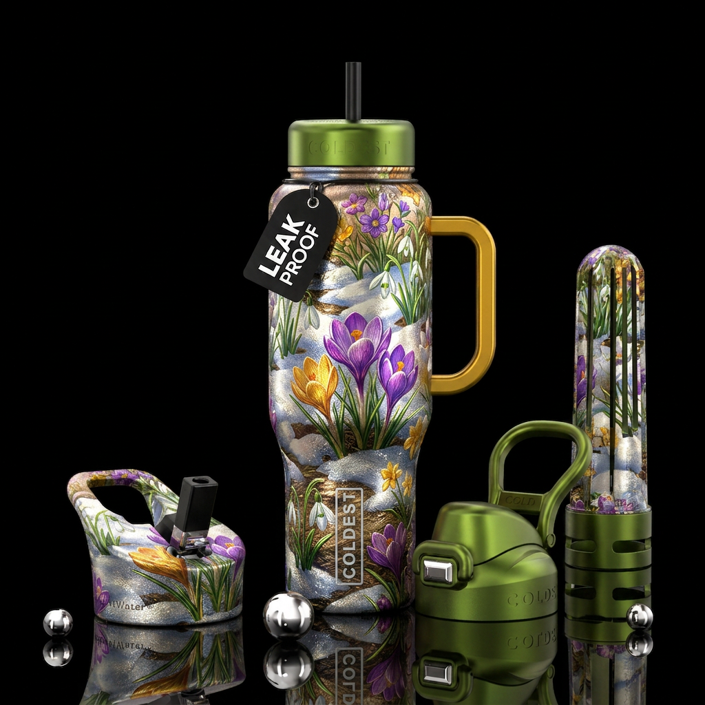 Spring awakening water bottle design