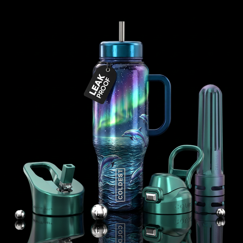 Aurora dolphins water bottle design