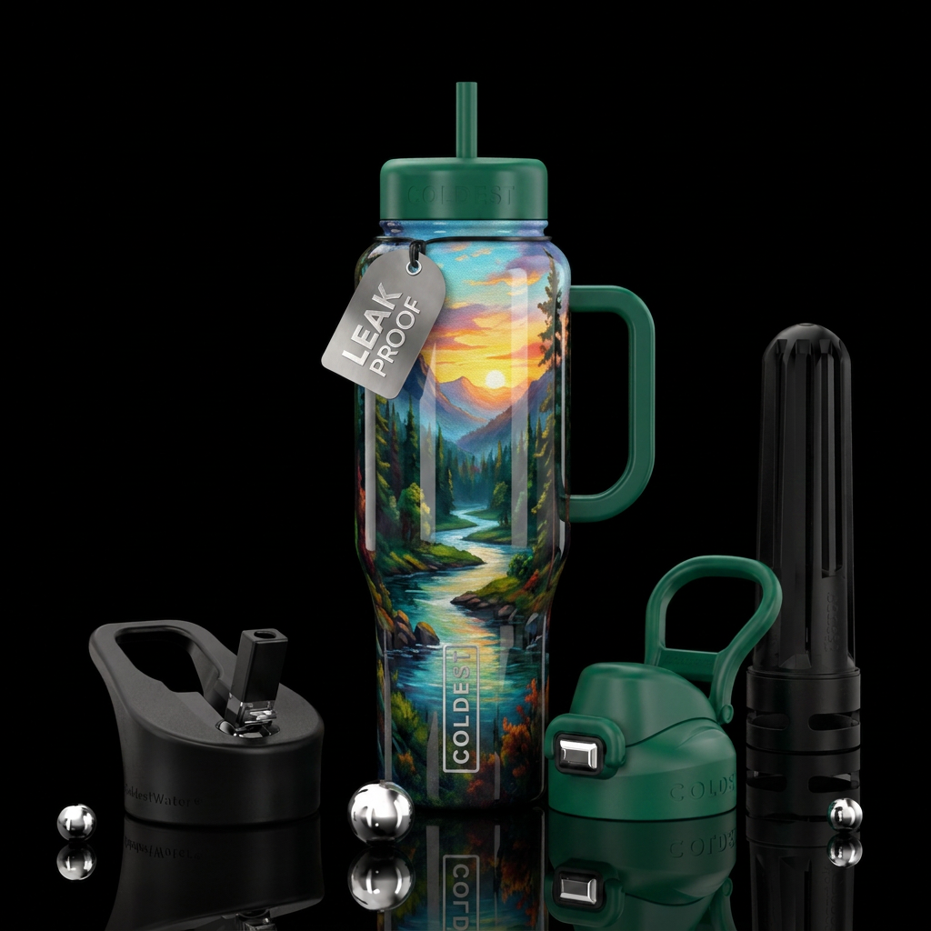 Nature's beauty water bottle design