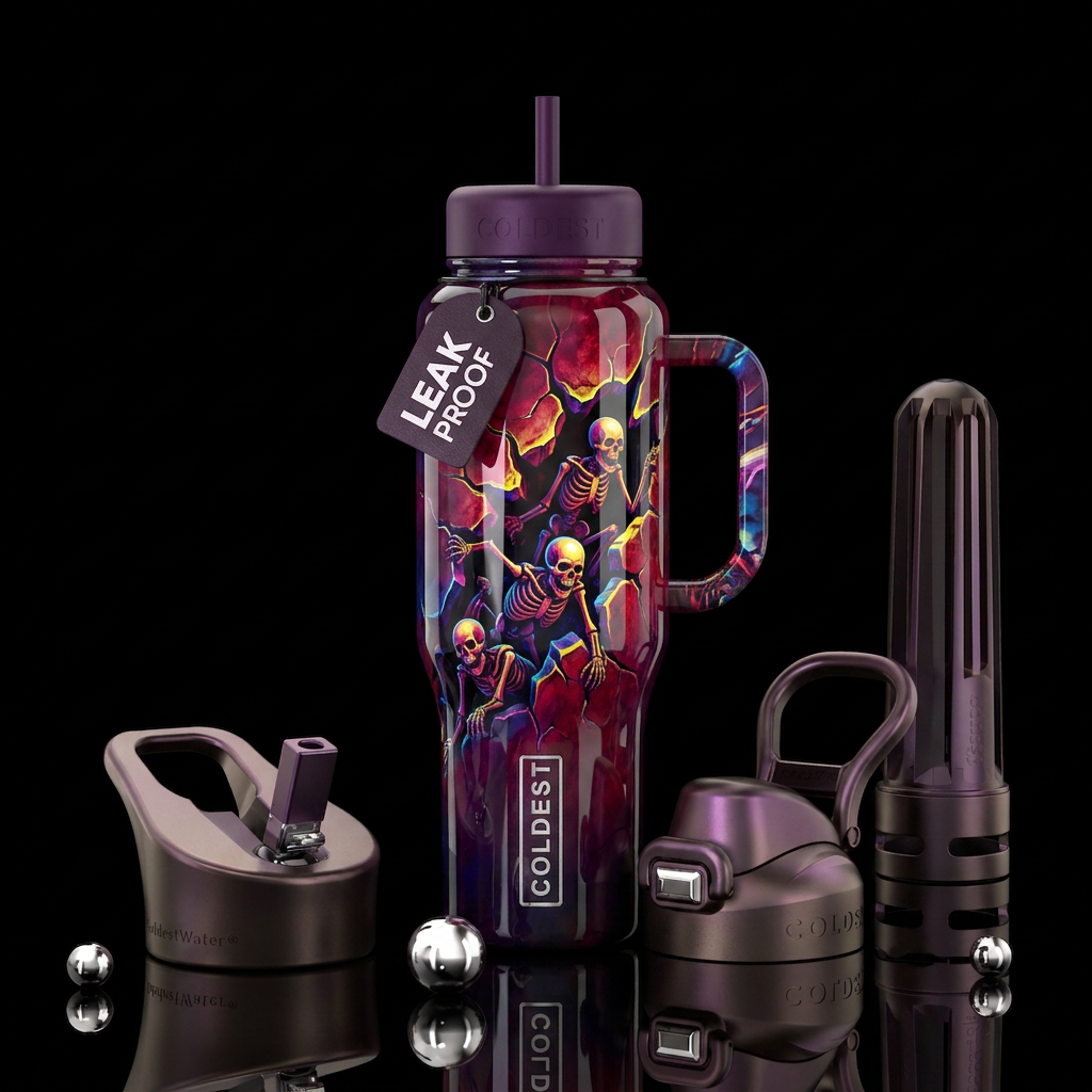 Skeletons have come to life water bottle design
