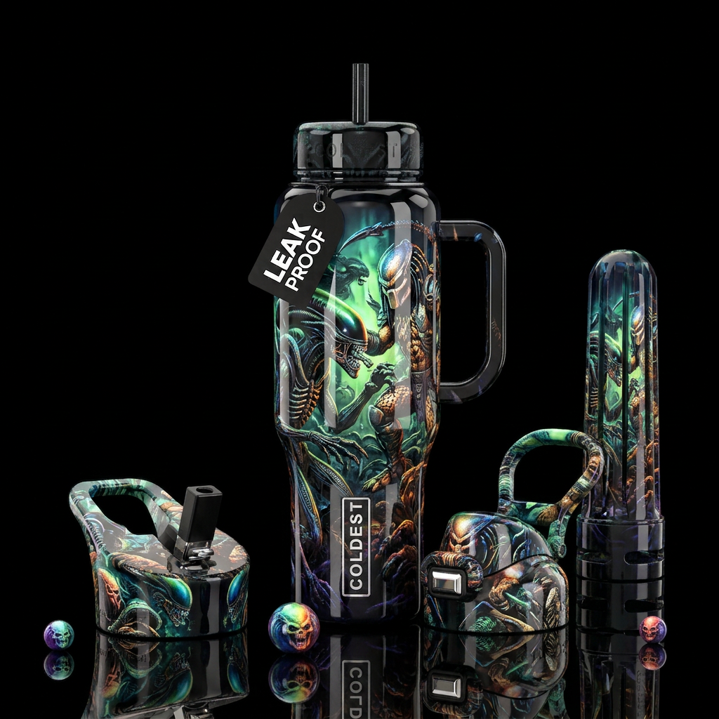Aliens water bottle design