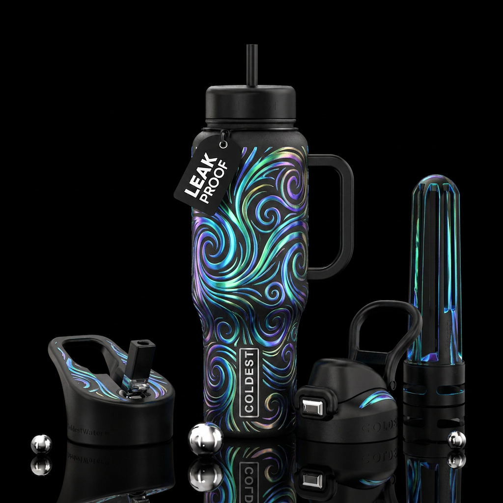 Colors of fun water bottle design
