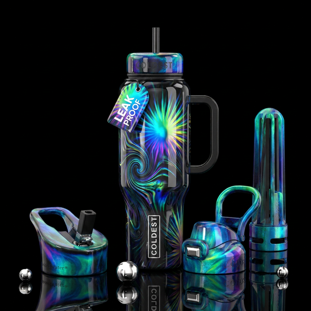 Starbursts water bottle design