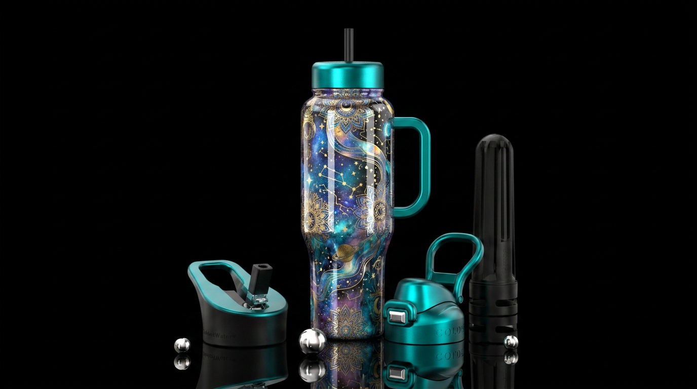 Celestial water bottle design