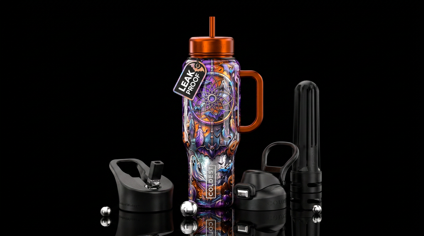 Spooky dreams water bottle design