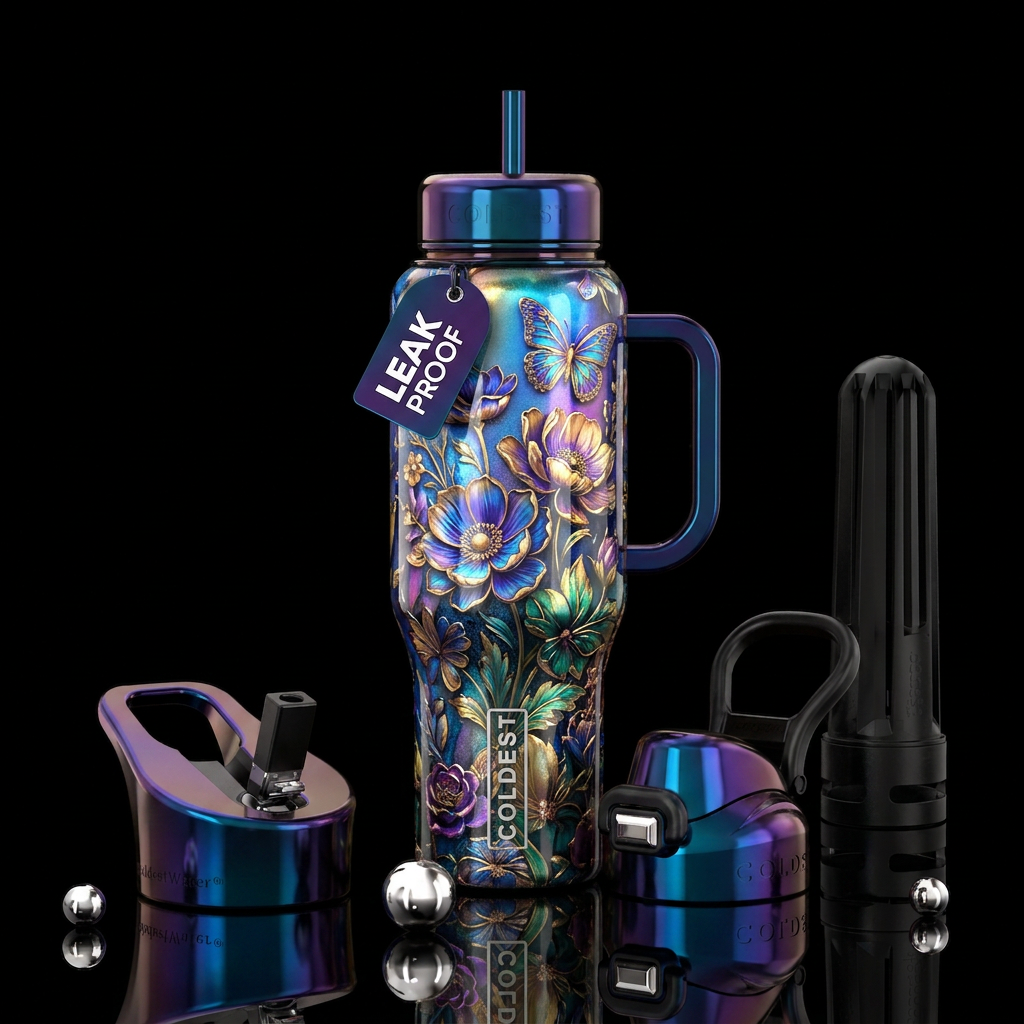 Butterfly fun water bottle design