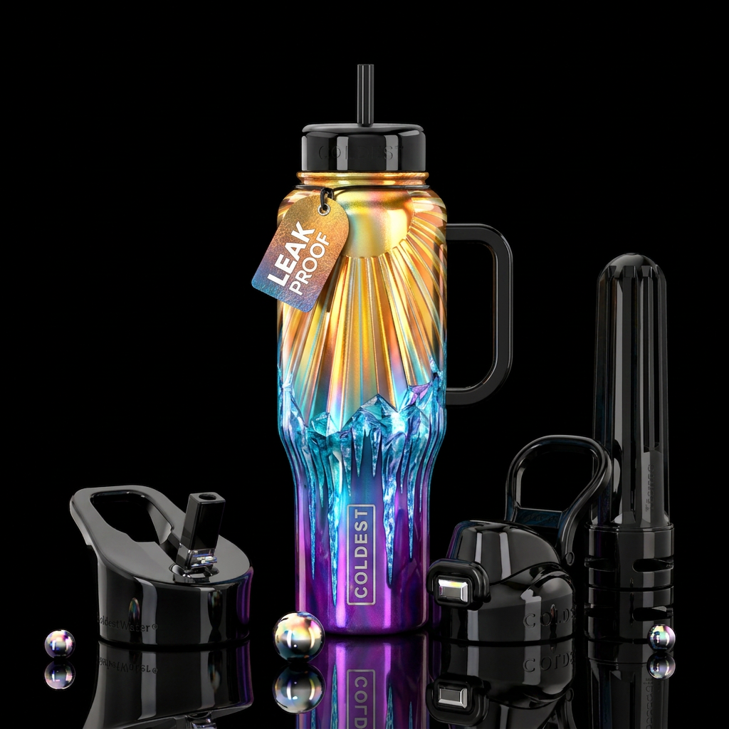 Freezing sunlight water bottle design