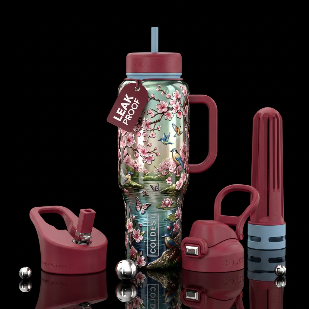 Nature's beauty water bottle design