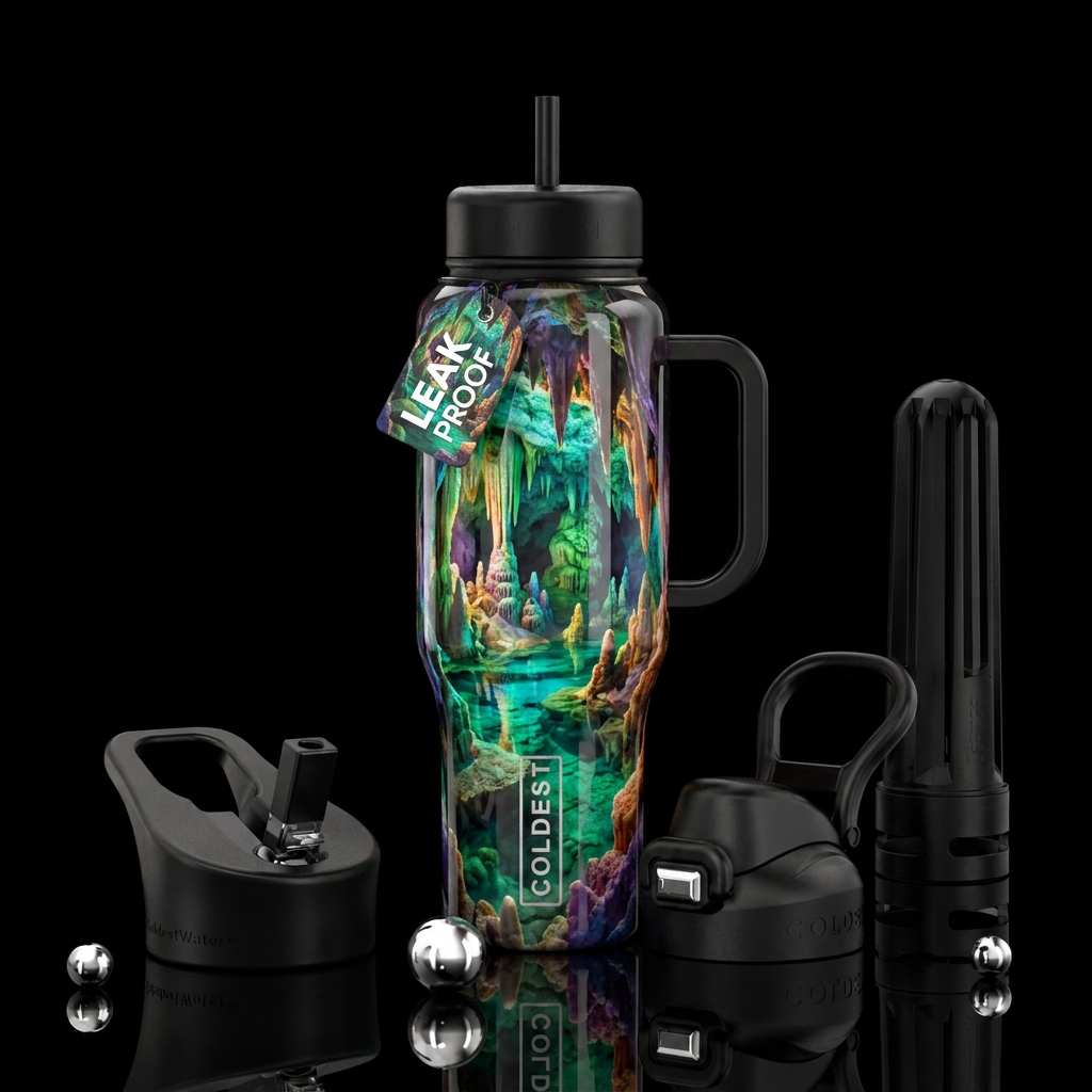 Cavernous pool water bottle design
