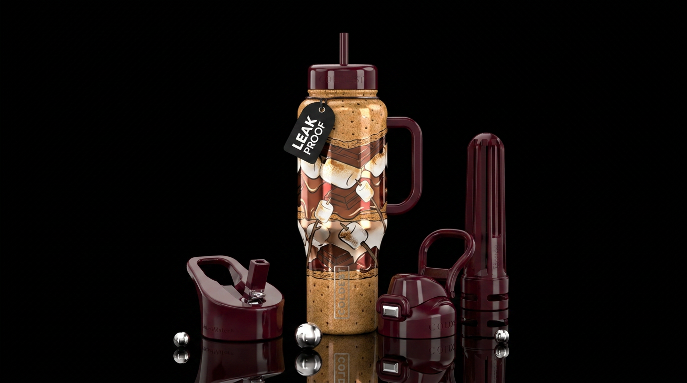 Smores time water bottle design