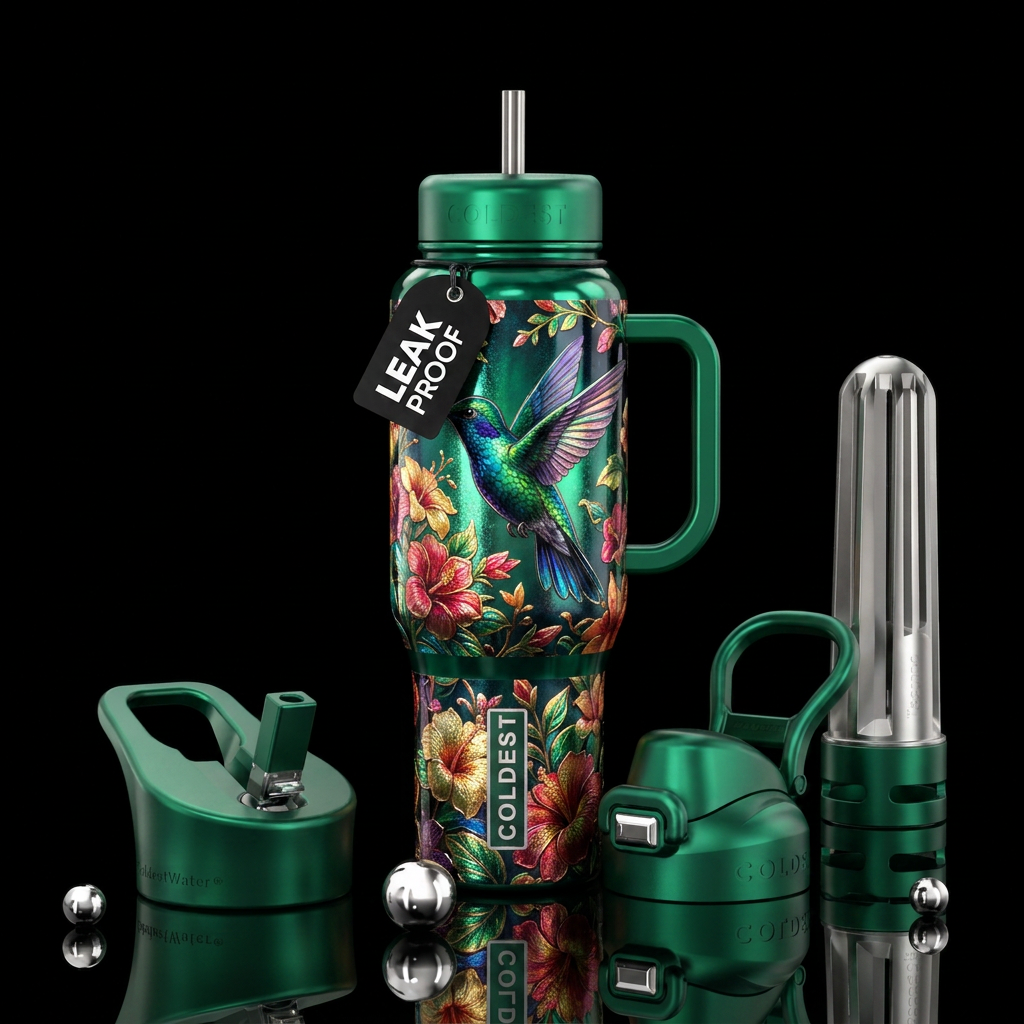 Hummingbird bliss water bottle design