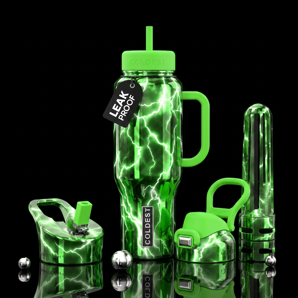 Lightning strikes water bottle design