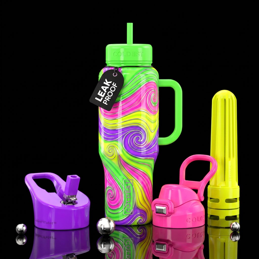 Flashing bright water bottle design