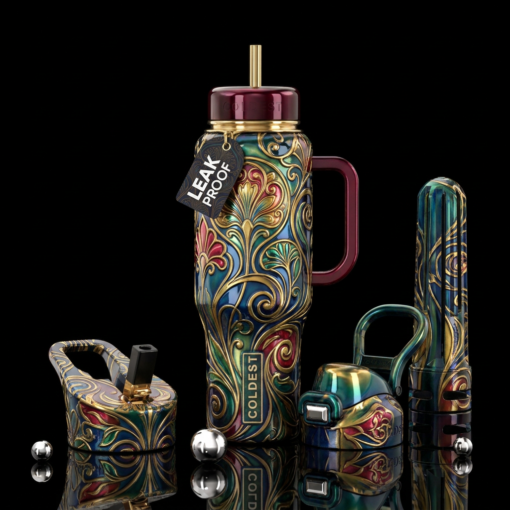 Artistic water bottle design