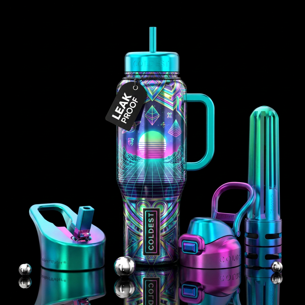 Techno water bottle design