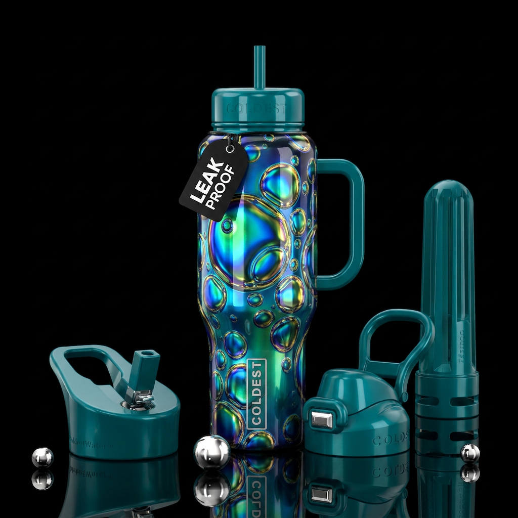 Bubbles of fun water bottle design