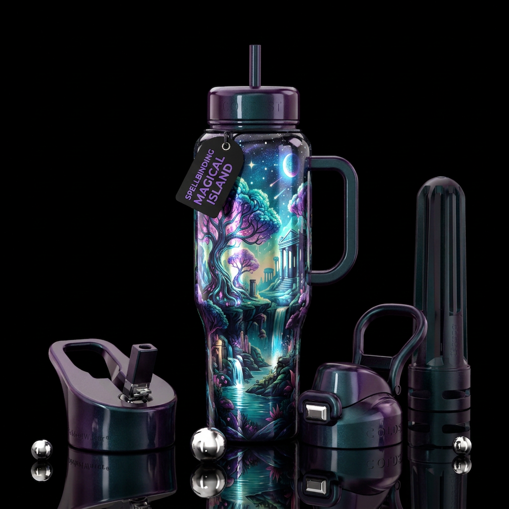 Magical fantasy water bottle design