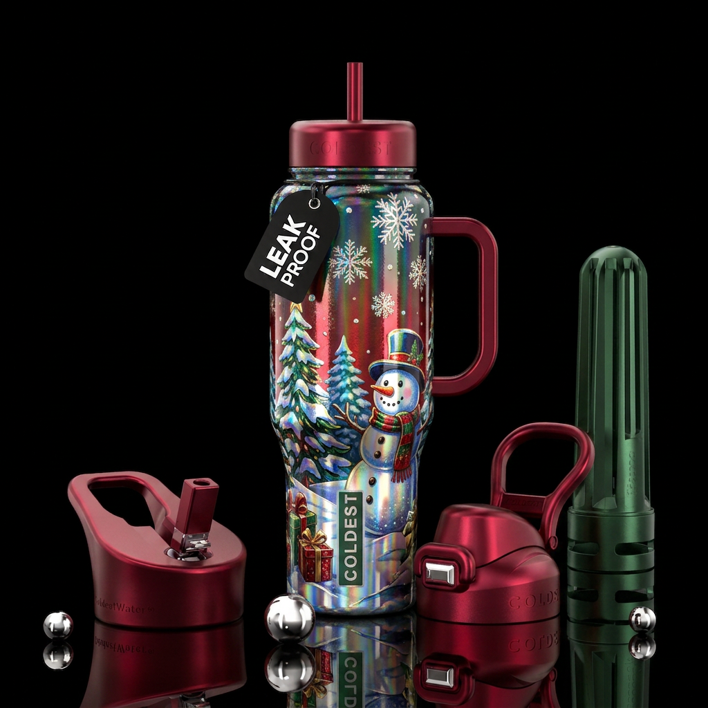 The best time of the year water bottle design