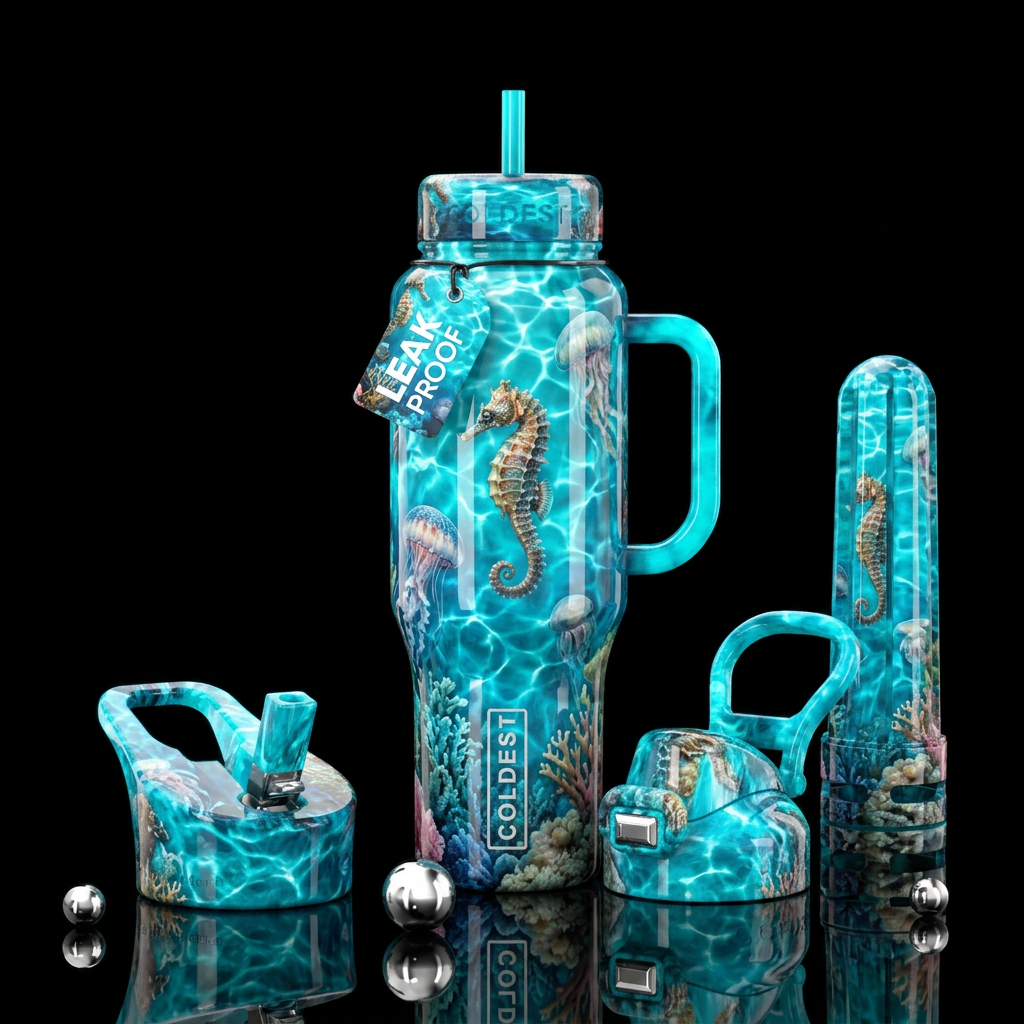 Sea Life water bottle design