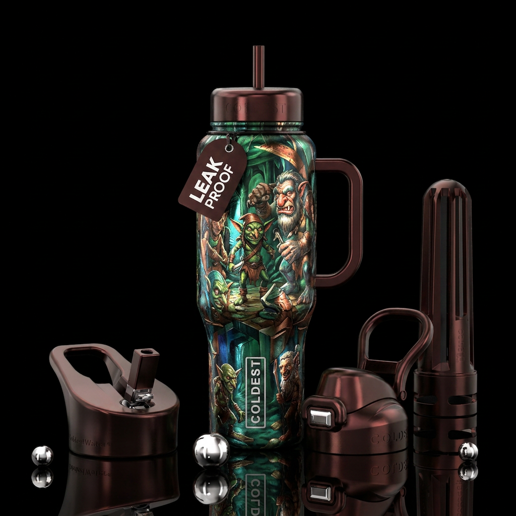 Goblin fun water bottle design