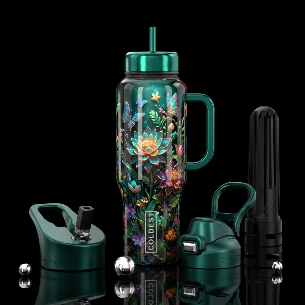 The beauty of nature water bottle design