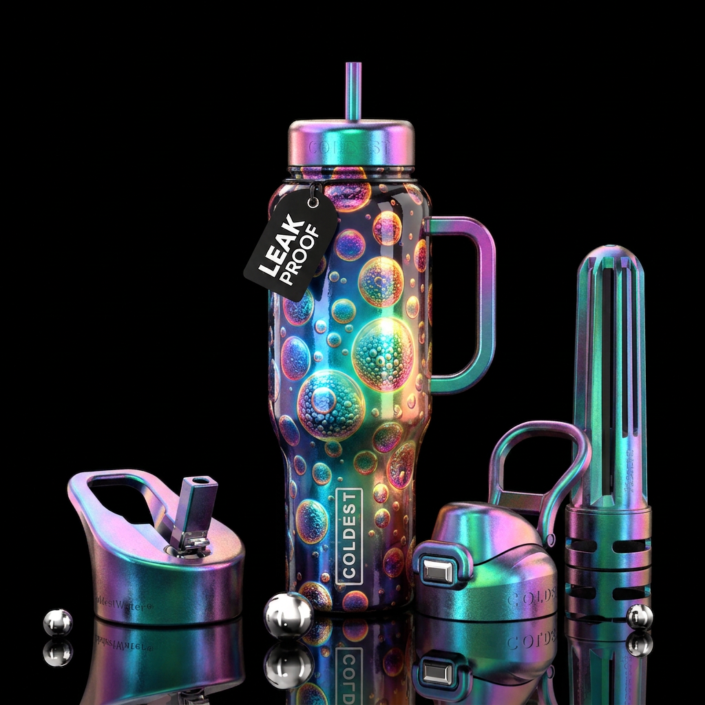 Bubbles of fun water bottle design