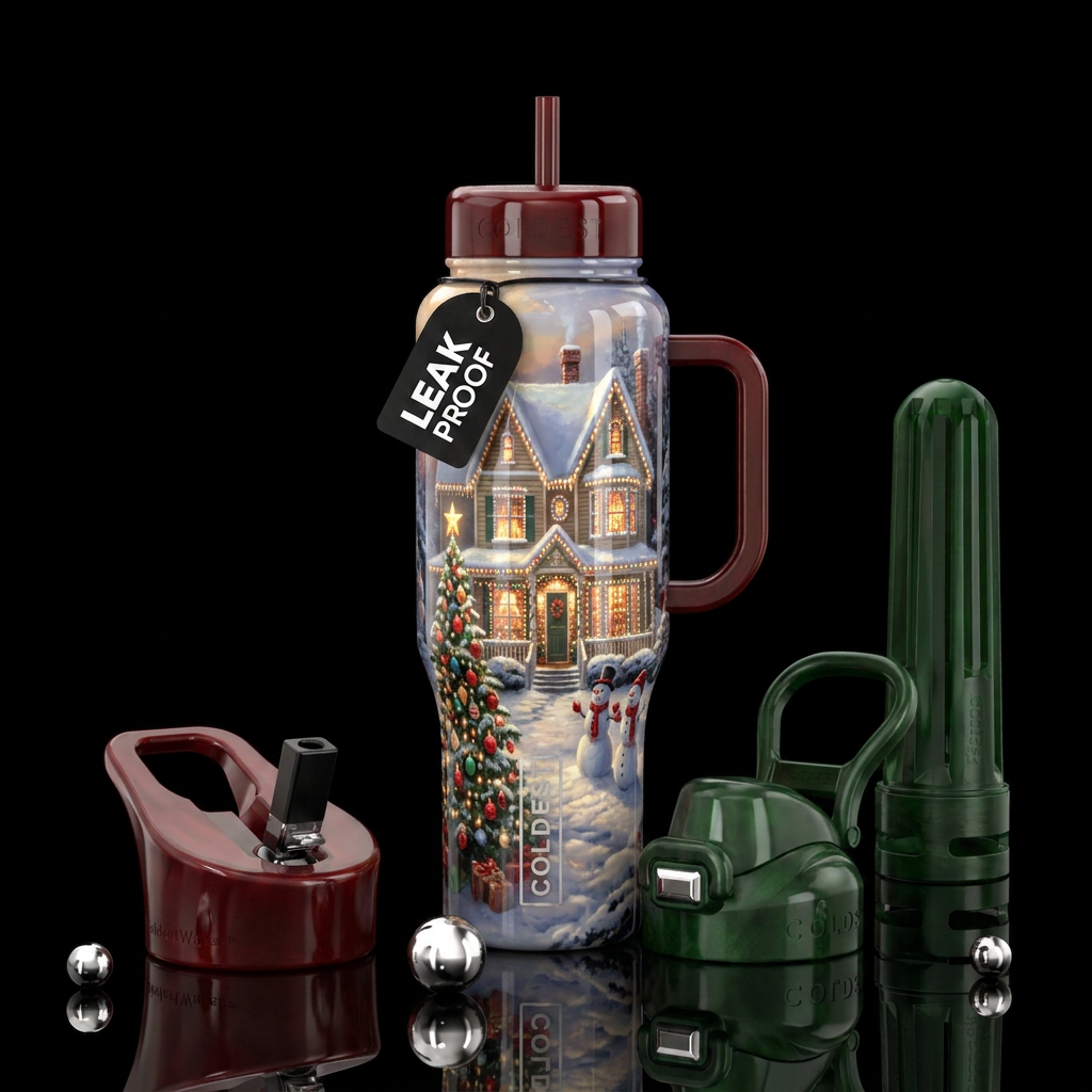 Christmas joy water bottle design