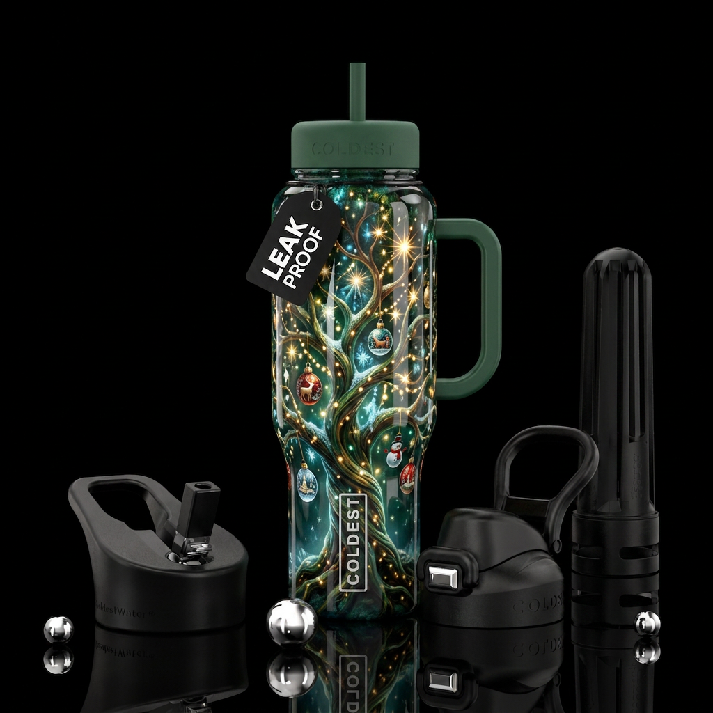 Ohhhhh Christmas tree water bottle design