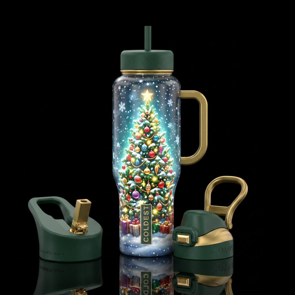 It's beginning to look a lot like Christmas water bottle design