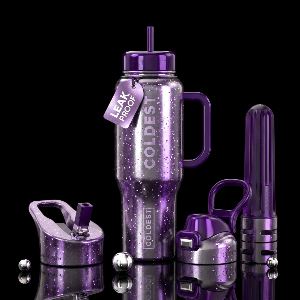 Purple bliss water bottle design