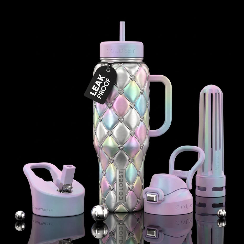 Love of diamonds water bottle design