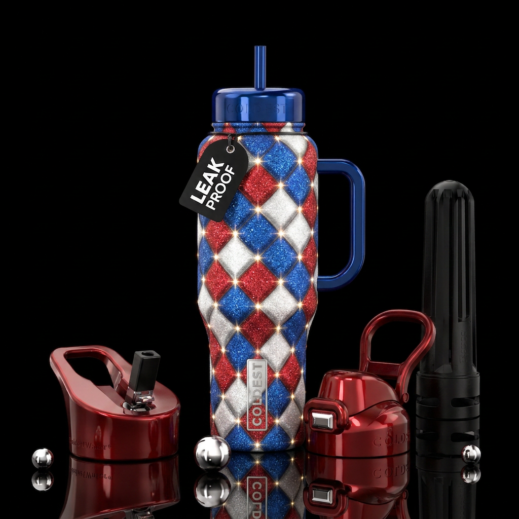 Good Ole red white and blue water bottle design