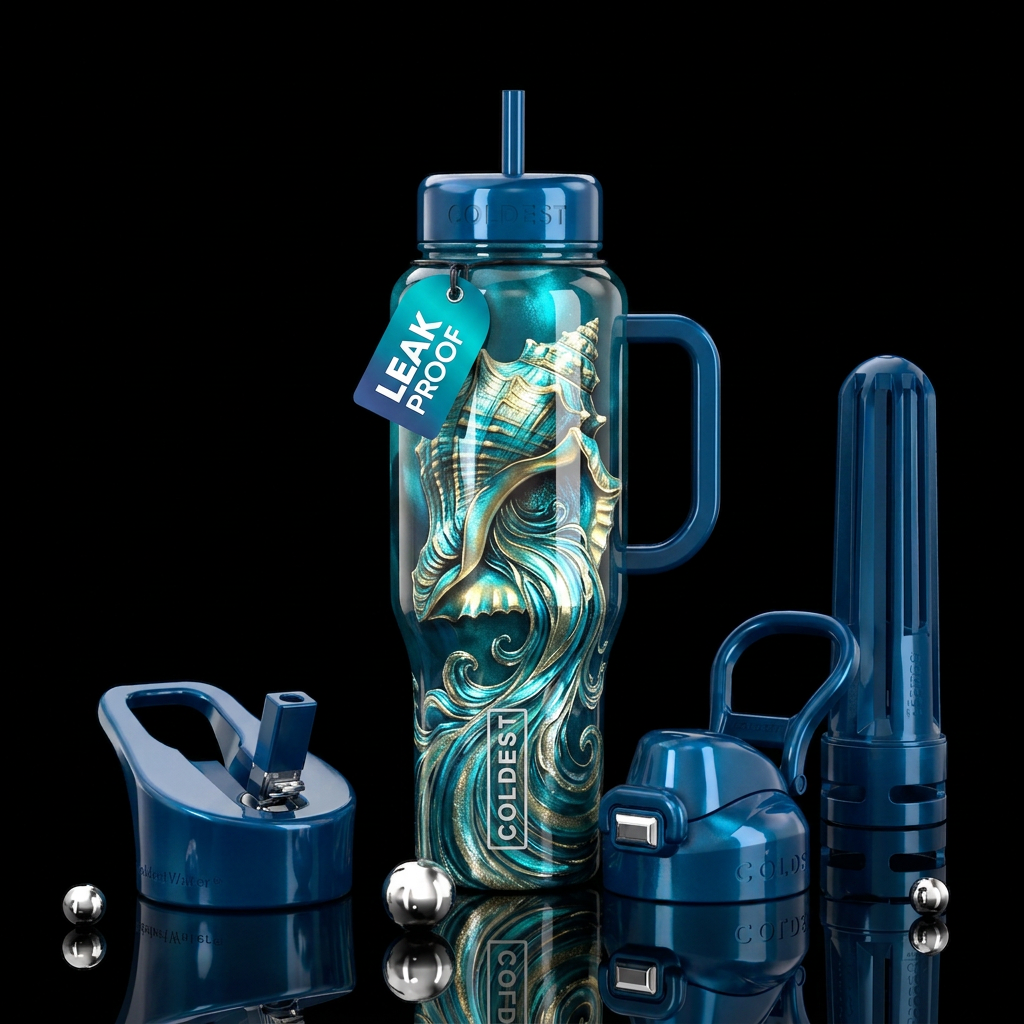 Conch shell water bottle design