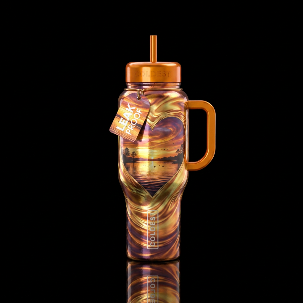 Loving the sunset water bottle design