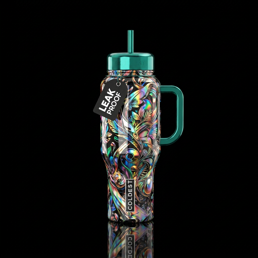 Beauty of chaos water bottle design